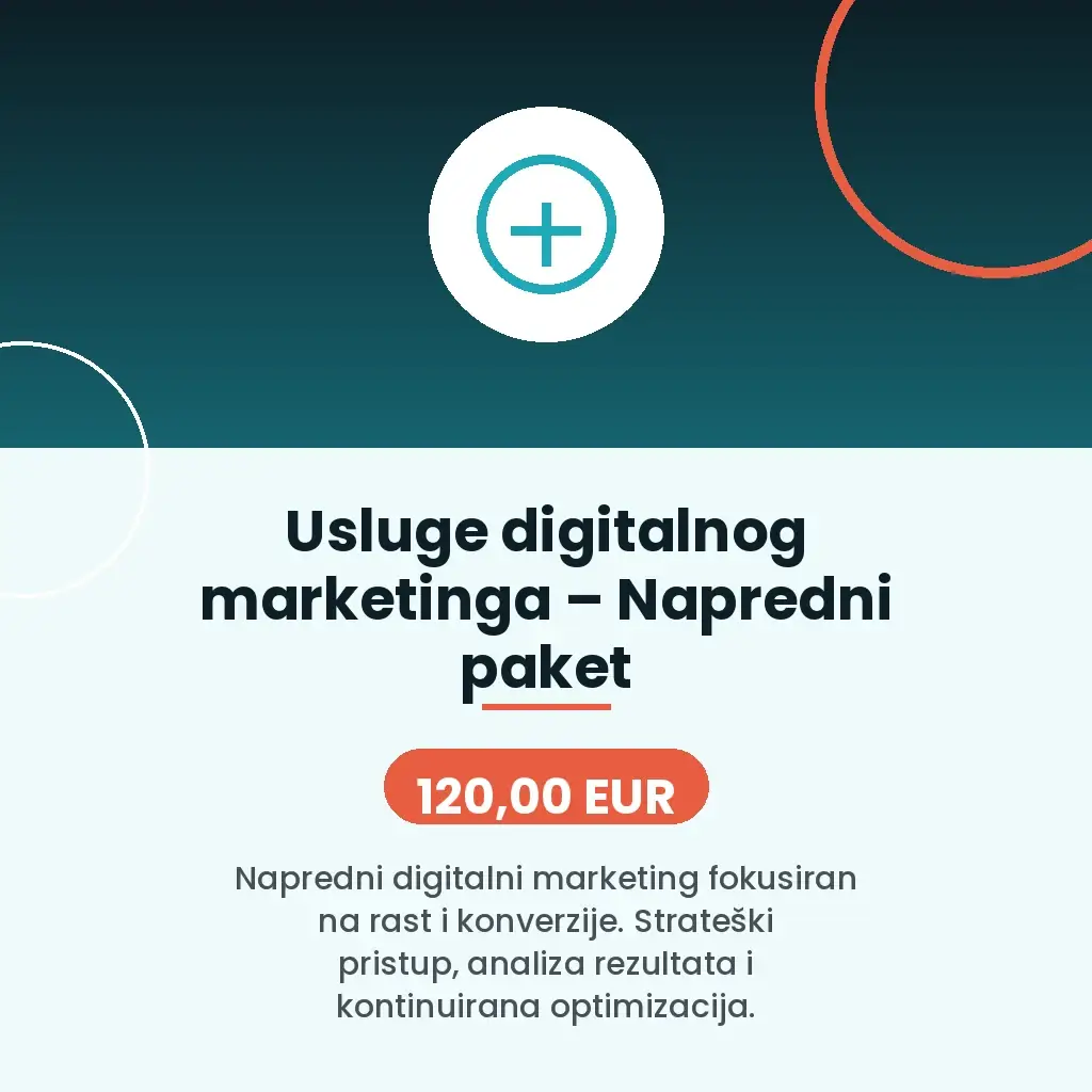 Usluge digitalnog marketinga – Napredni paket