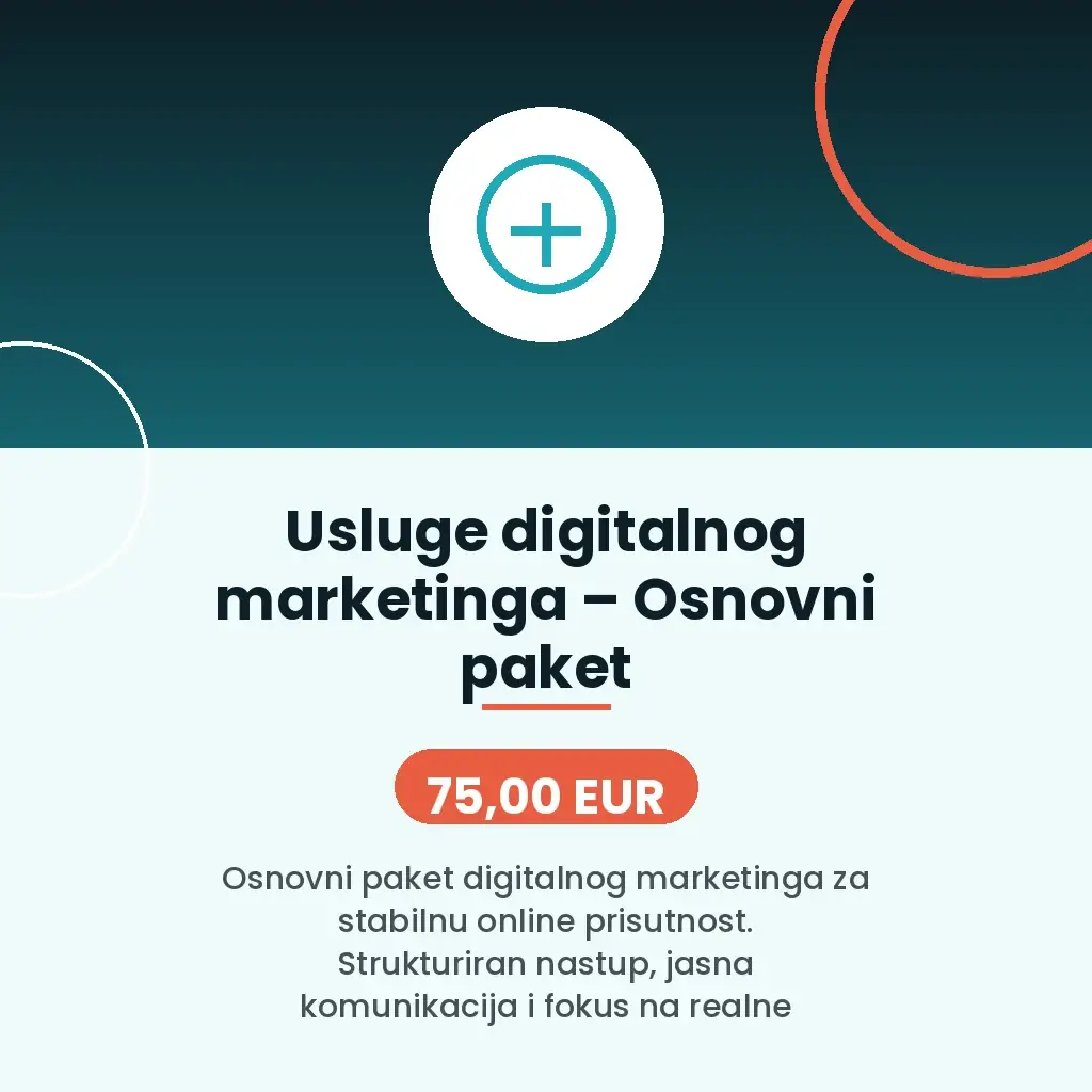 Usluge digitalnog marketinga – Osnovni paket